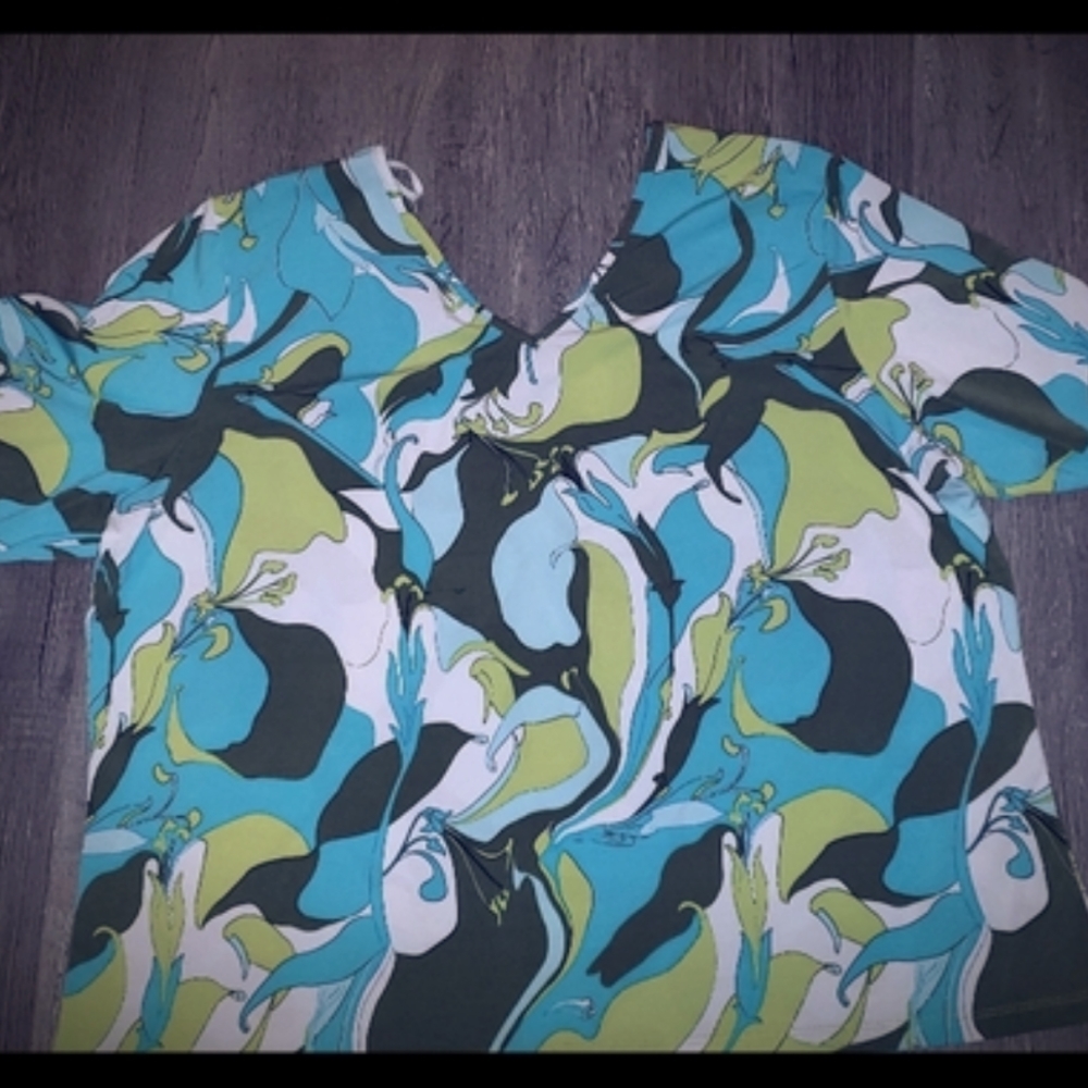 Lane Bryant 3/4 sleeve print blouse